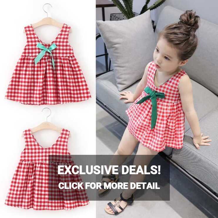 New Summer Baby Girls Dress Fashion Idyllic Dress Sling Sleeveless ...