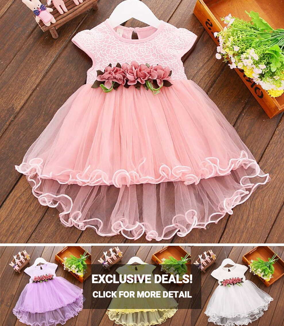 Newborn Baby Girl Princess Dress Bowknot Lace Wedding Tutu Dresses ...