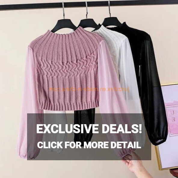 Newest Lady Fancy Loose Round Collar Long Sleeve Patchwork Slim ...