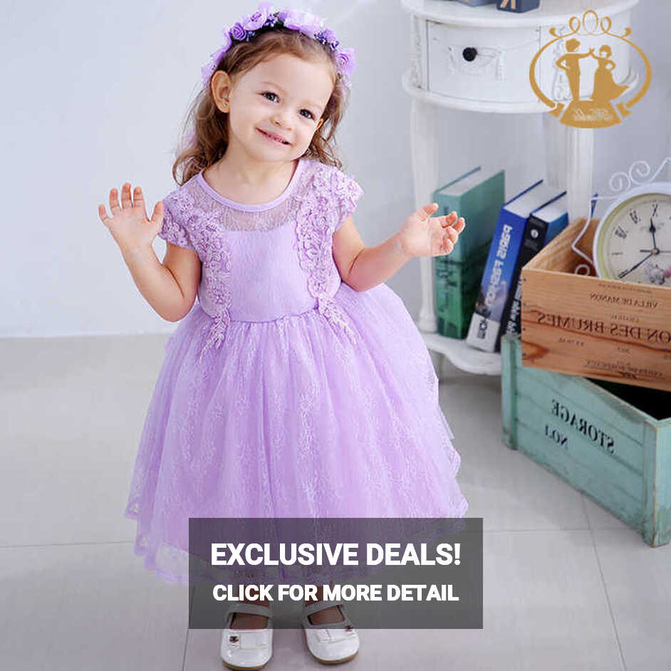 Nimble Kids Party Wear Dresses For Girls Beautiful Lace Trimmings ...