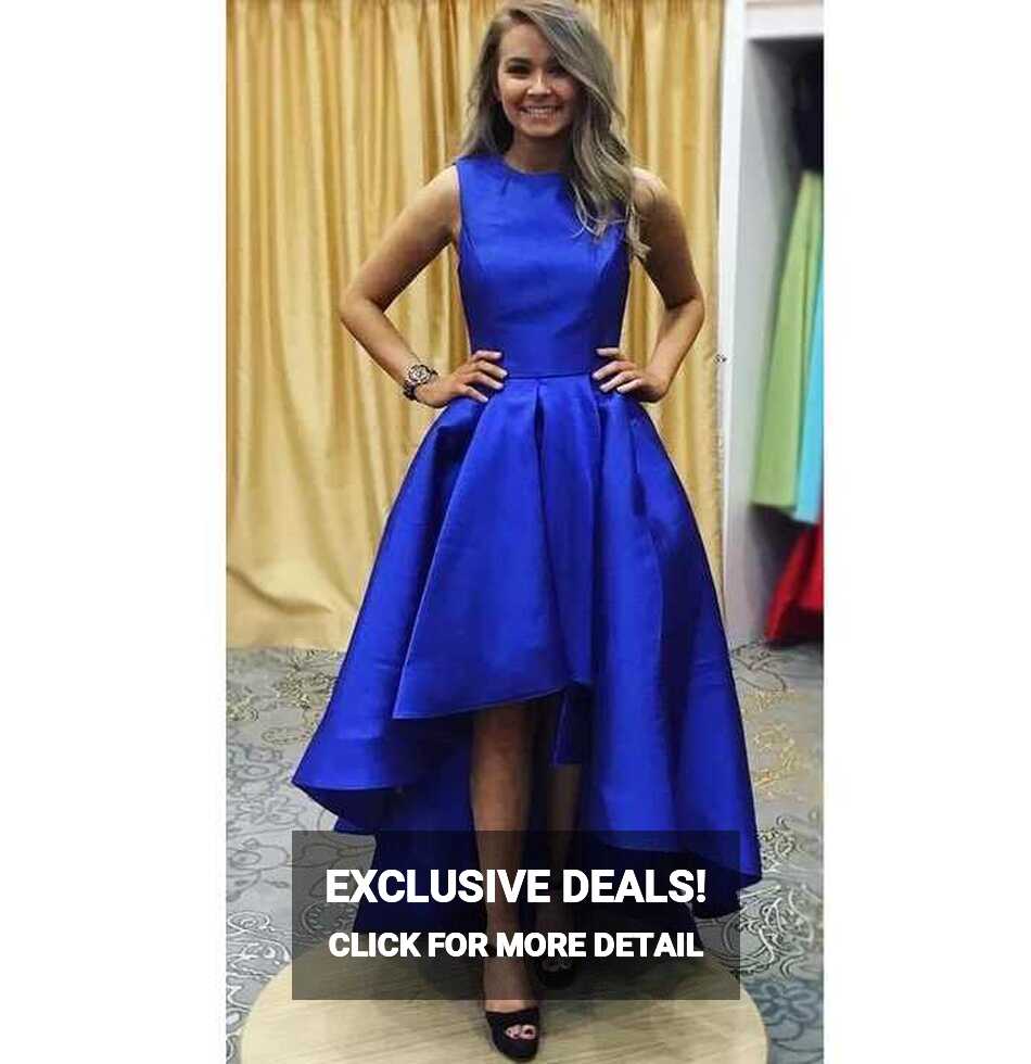 OEM Royal Blue Front Short Back Long Women Prom Dresses Plus Size ...