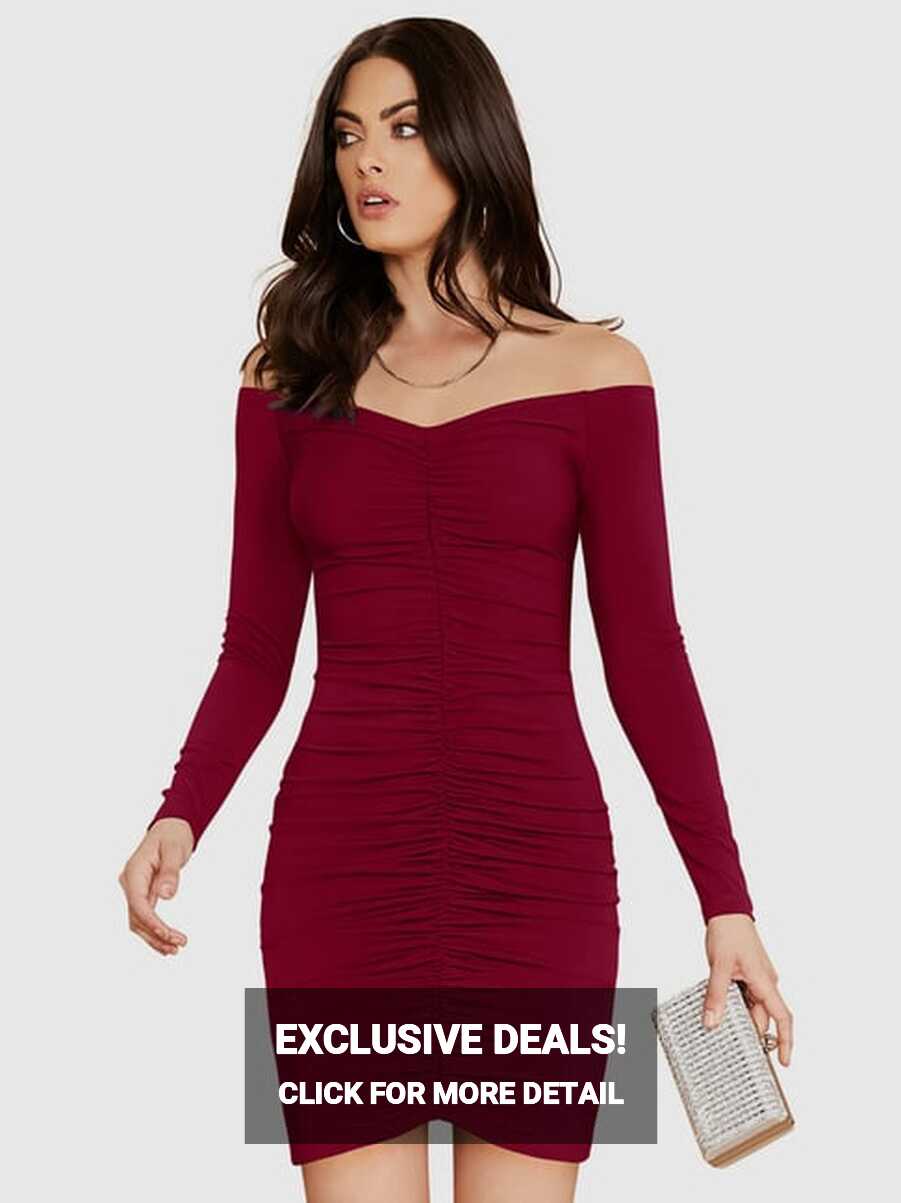 Odette Maroon Bodycon Dress