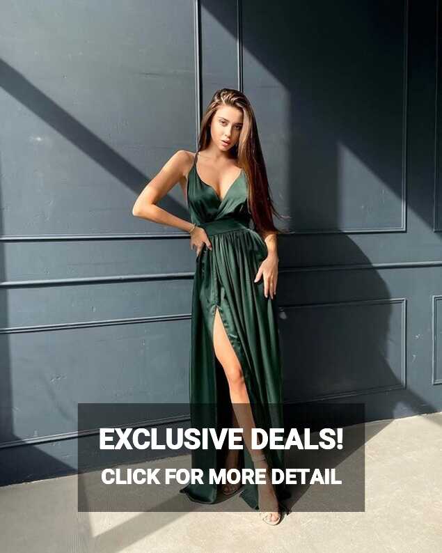 Olive Green Long Dress, Olive Green Tied Back Dress, Olive Green ...