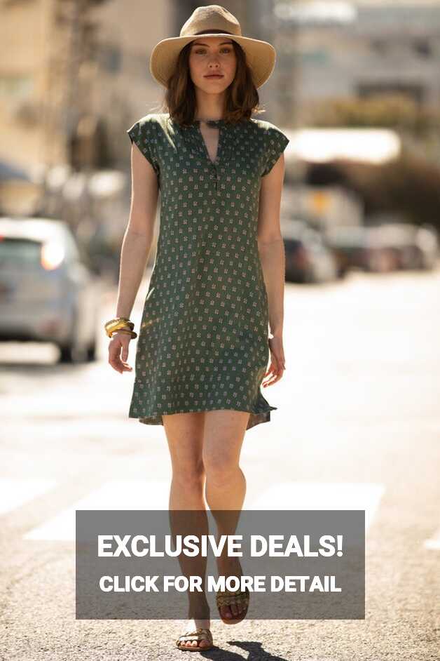 Olive Green Short A-line Summer Dress, Women Loose Fun Shirt Dress ...