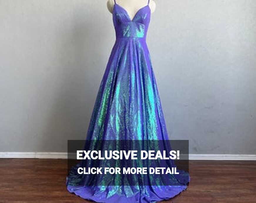 Ombre Neon Purple Prom Dress Corset Back 2023 Spaghetti Straps ...