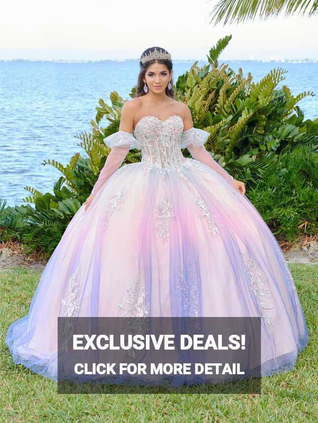 Ombre Sheer Corset Quinceanera Dress by Fiesta Gowns 56499 – ABC ...