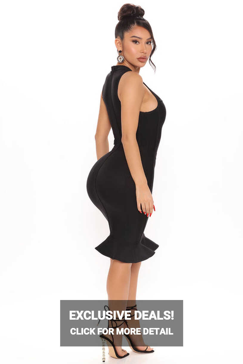 On A Special Occasion Bandage Midi Dress - Black | Fashion Nova ...