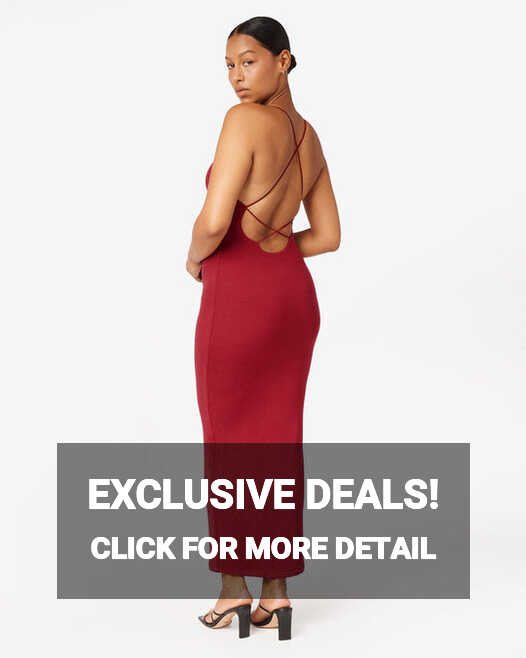 Open Back Rib Maxi Dress | Cherry – Crop Shop Boutique