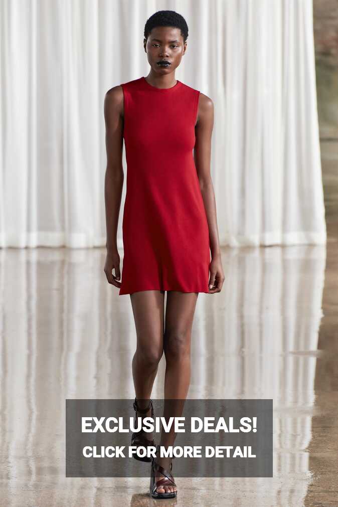 PLAIN KNIT MINI DRESS - Red | ZARA Turkey