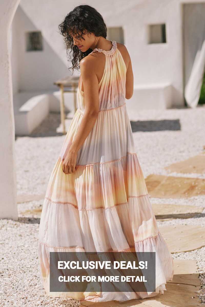 PQ Swim Tiered Ruffle Maxi Dress | Anthropologie Japan - Women&#39;s ...