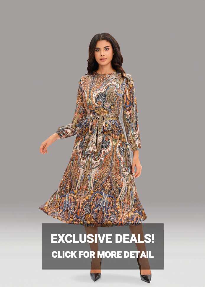 Paisley Shein Midi Dress