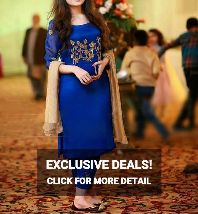 Pakistani Actress Blue Color Combination dress Design | 2020 ...