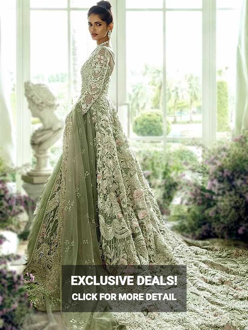 Pakistani Bridal Maxi for Walima Maxi with Long Train UK USA ...