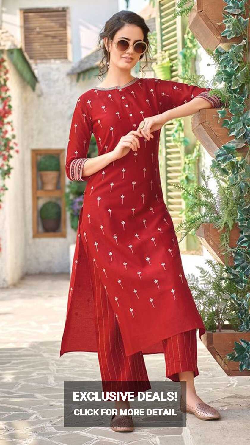 Palazzo #suits indian #cotton #Long #kurti Kurta with palazzo ...