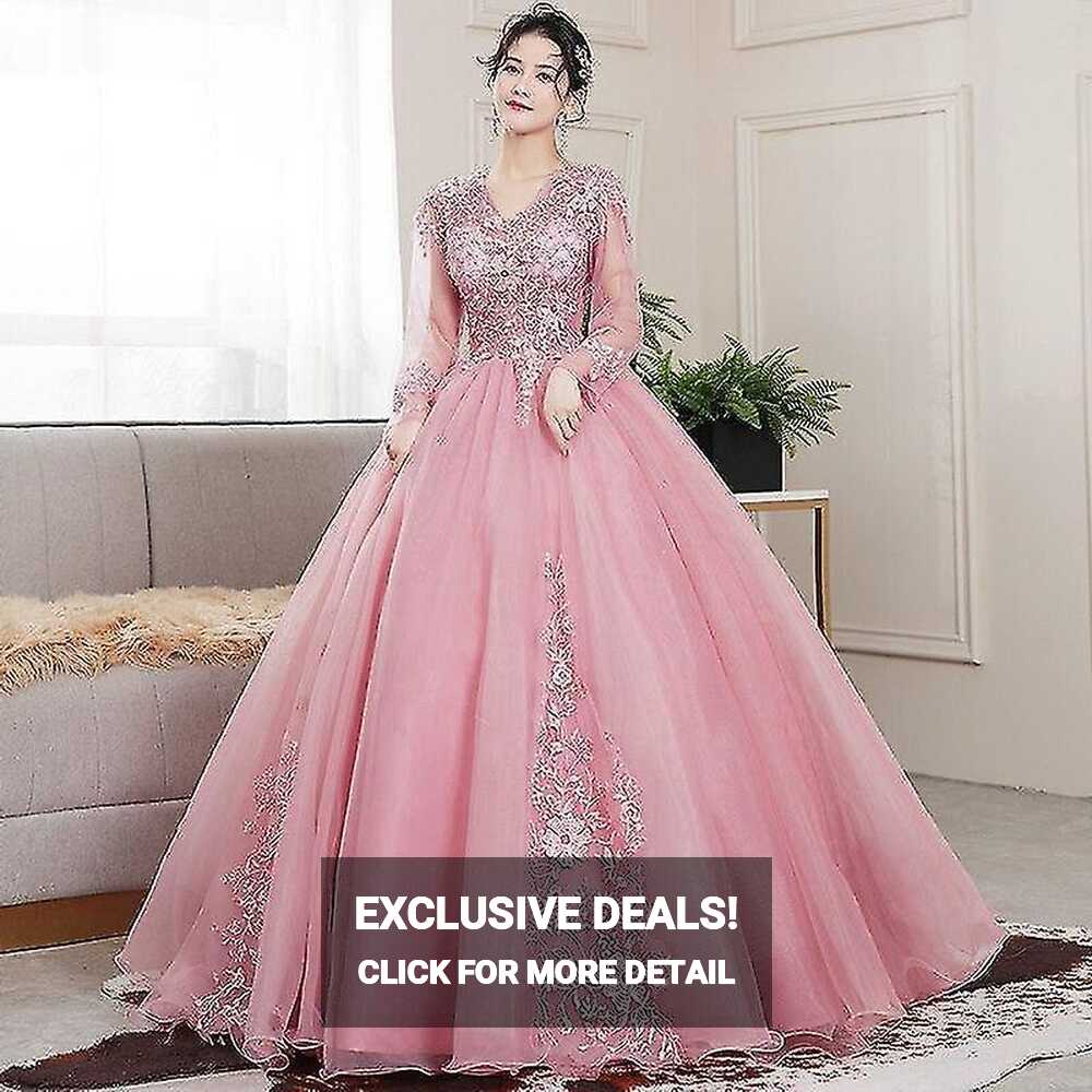 Party Prom Full Sleeve Sexy V-neck Ball Gown Dresses ( Set 1 ...