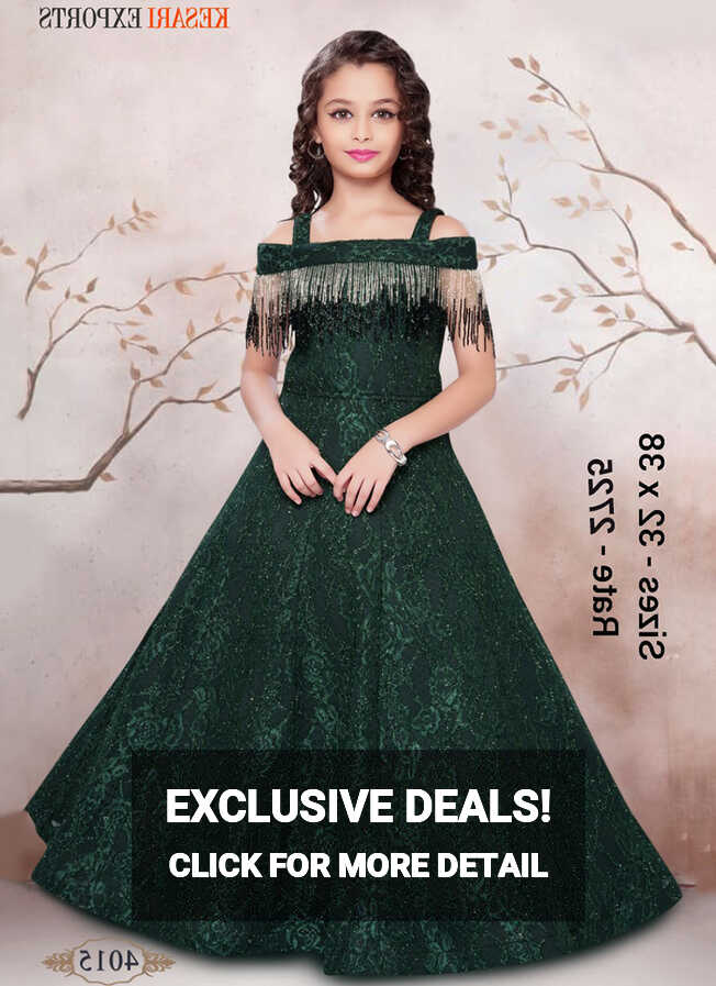 Party Wear Green New Fancy Long Gowns For Girls Price Mention Of 4 ...