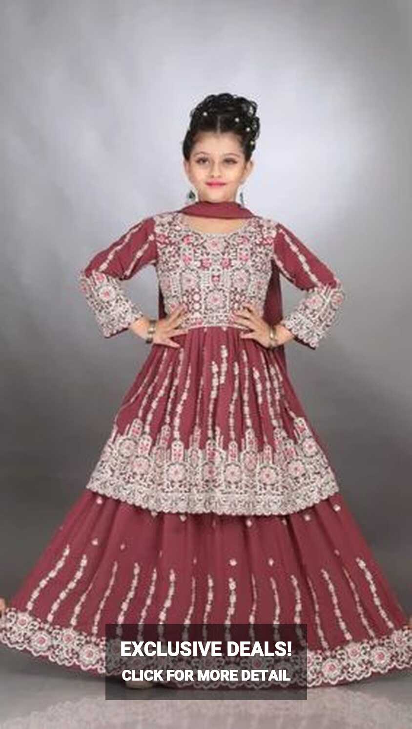 Party Wear Kids Wear Girls Indian Clothing, in House Production ...