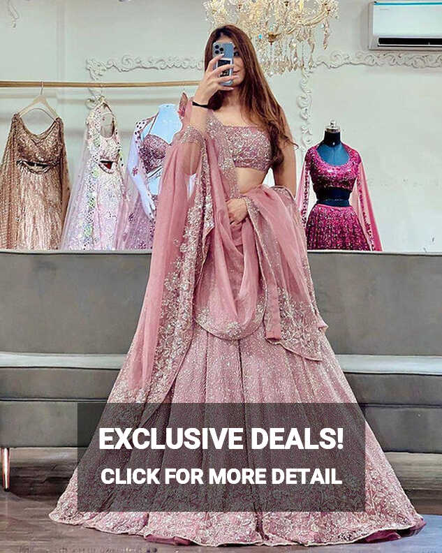 Party Wear Pink Colour Fox Georgette Lehenga Choli | The Fanso