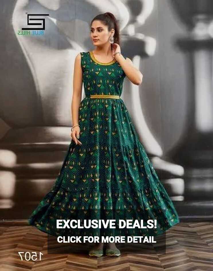 Party Wear Sleeveless Long Frill Gown with Fancy Belt at Rs 1999 ...