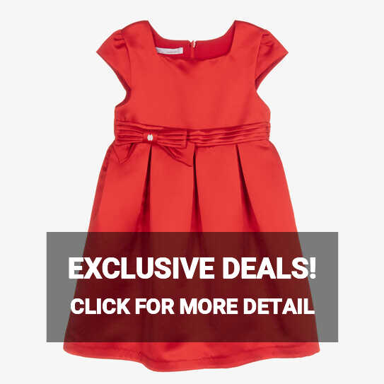 Patachou - Girls Red Satin Dress | Childrensalon Outlet