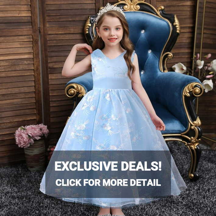 Pejock 3-12 Years Kids Pageant Flower Girl Dress Little Girls ...