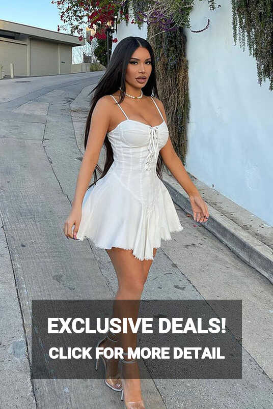 Petite Madilyn Denim Mini Dress - White | Fashion Nova, Dresses ...