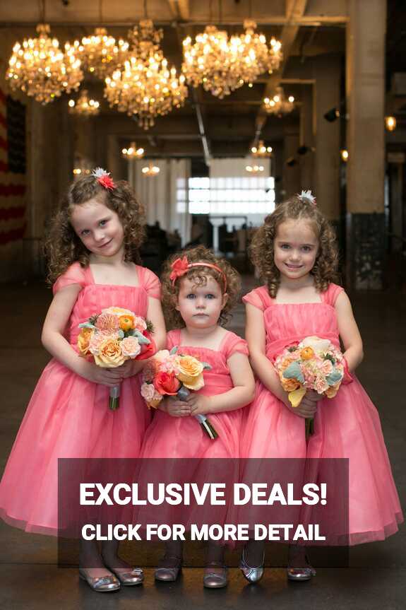 Pink Coral Flower Girl Dresses