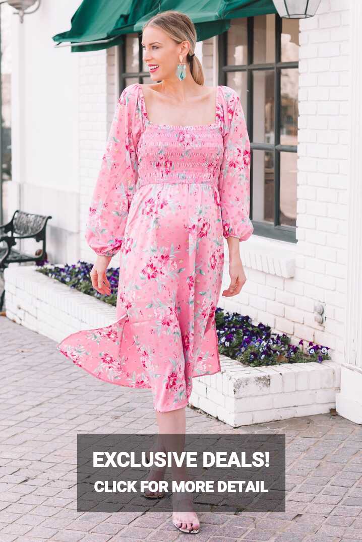 Pink Floral Dress - Straight A Style