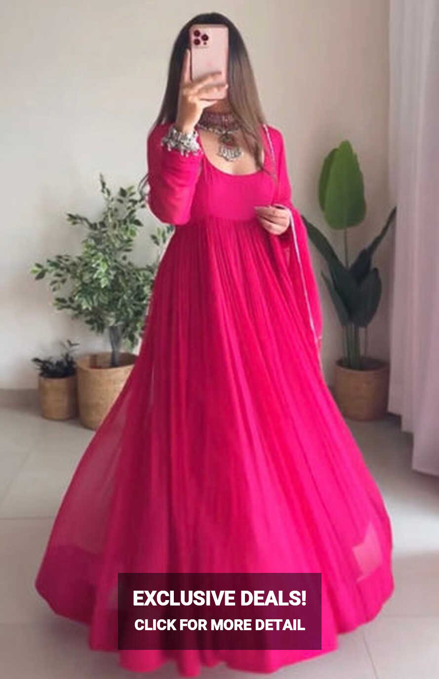 Pink Indian Gowns - Buy Indian Gown online at Clothsvilla.com