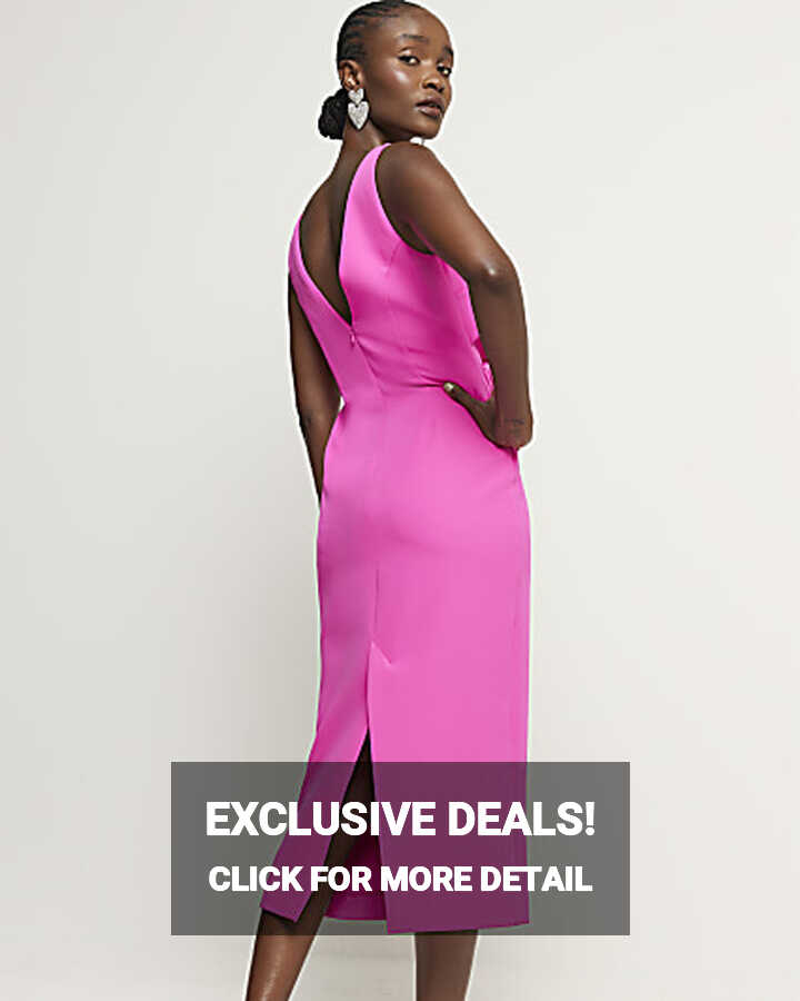 Pink Midi Dresses | River Island