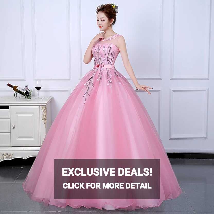 Pink Princess Gown Ladies | Princess Pink Gowns Women | Party ...