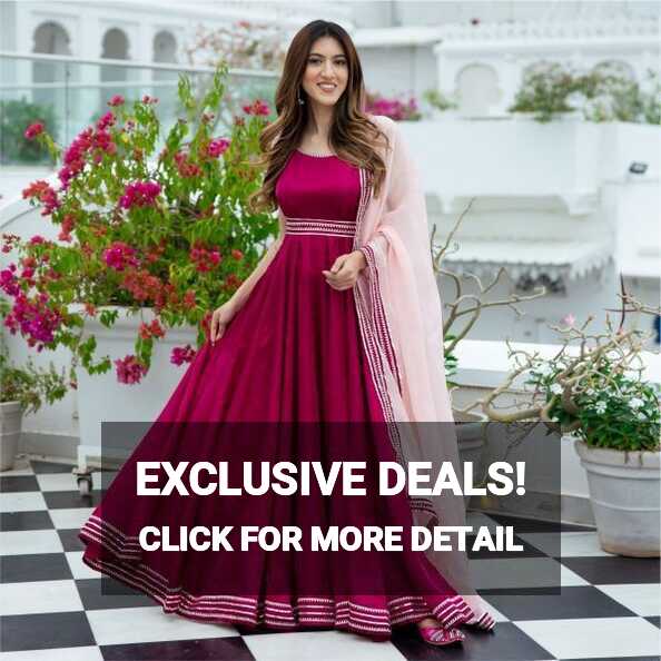 Pink Silk Long Dress With Dupatta