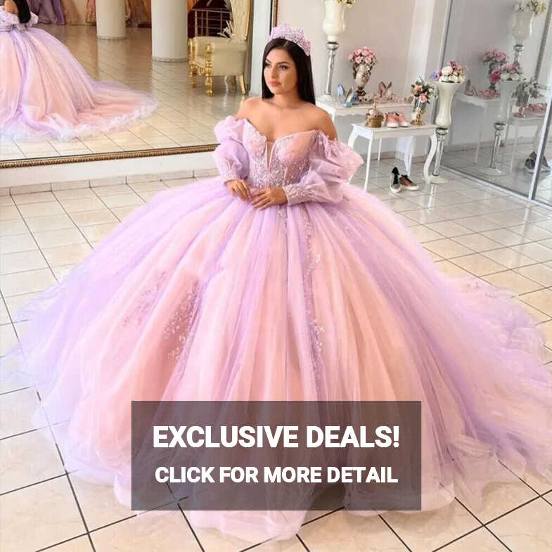 Pink Sweet 15 16 Quinceanera Dresses Princess Ball Gown Prom Party ...