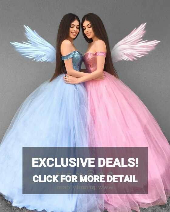 Pink/blue Sequin Sweetheart Princess Ball Gowns - Promfy