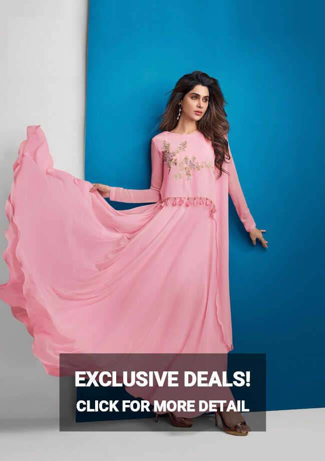 Pink color trendy designer gown at best price – Joshindia