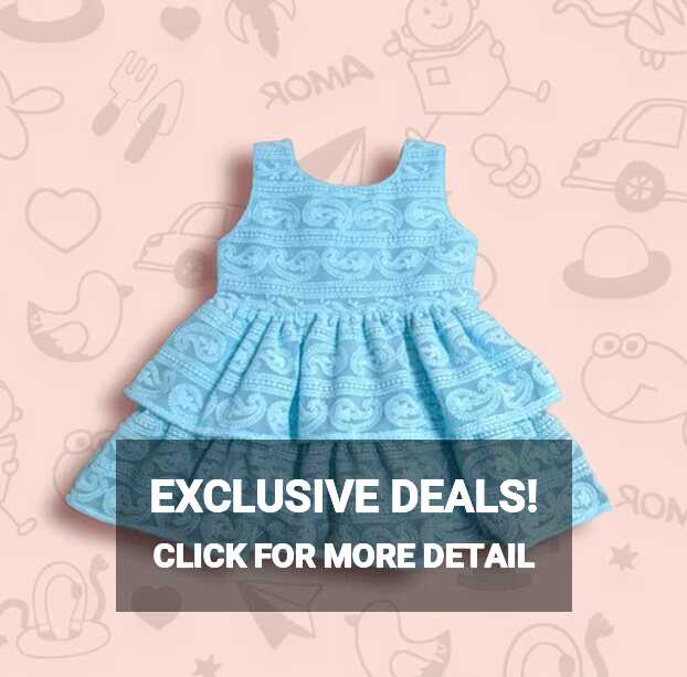 Plain Georgette Chiken Embroidered Baby Frock, Size: 14-18 at best ...