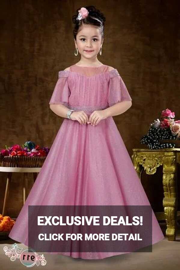 Plain Pink Kids Party Wear Gown, Dry clean at Rs 1245 in Mumbai ...