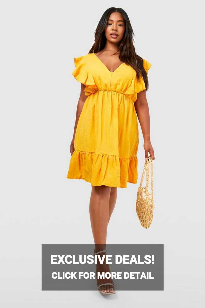 Plus Cheesecloth Ruffle Sun Dress | boohoo