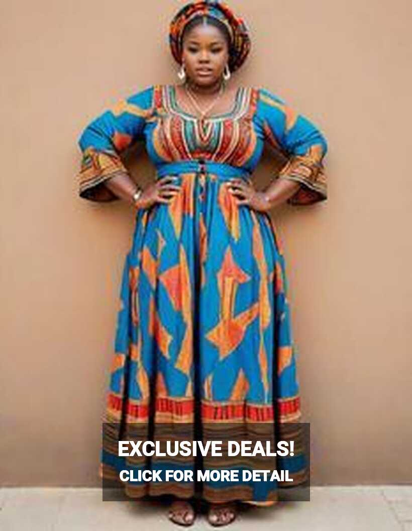 Plus Size African Traditional Dress Face Swap ID:2027523