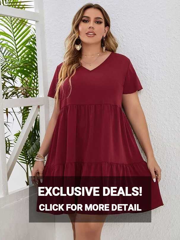 Plus Size Casual Summer Dresses 2022 | Plus Size Red Dresses Women ...