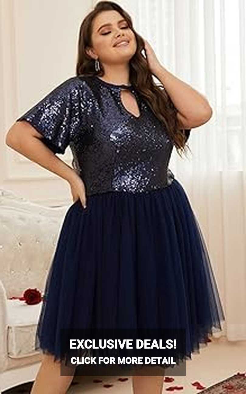 Plus Size Fashion Women Short Cocktail Party Dresses Short Prom ...