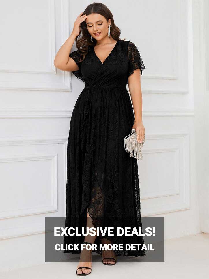 Plus Size Long Black Formal Dresses - Ever-Pretty US