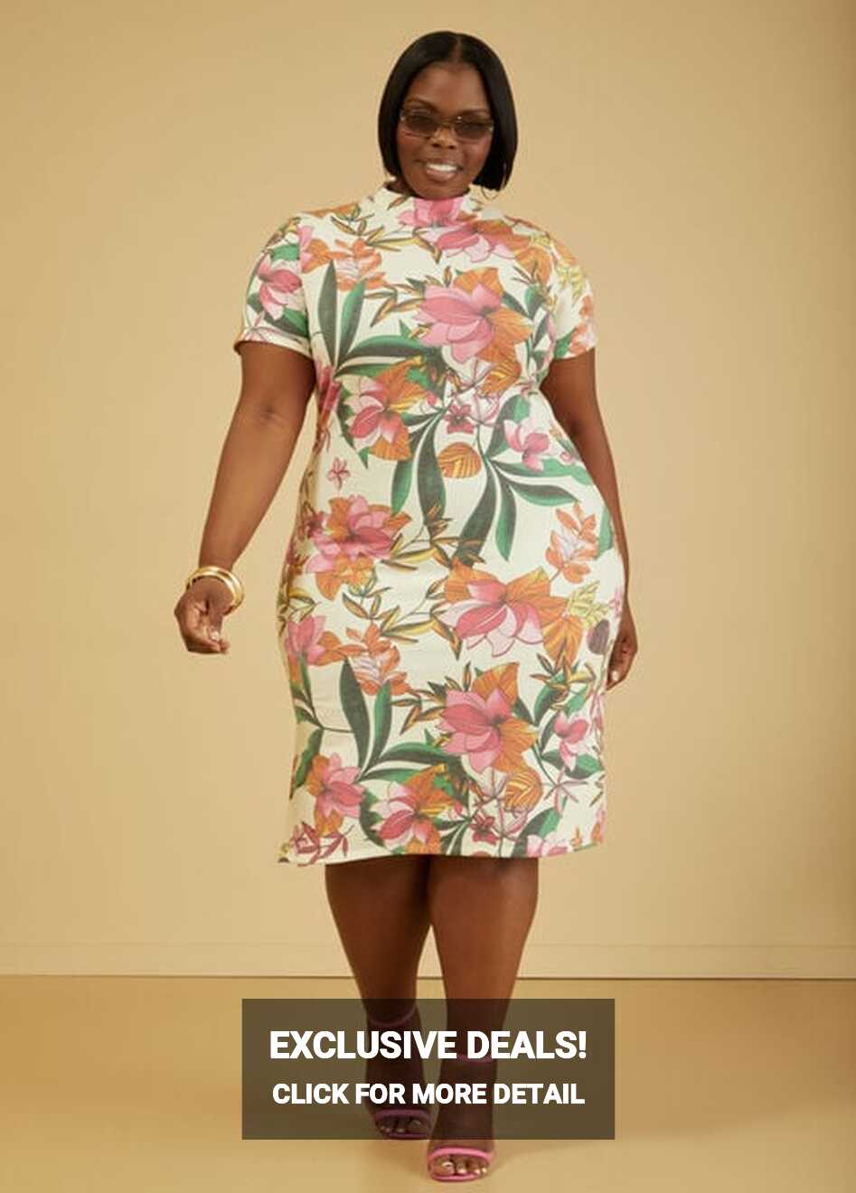 Plus Size Midi Dress Plus Size Floral Dress Plus Size Summer Dresses