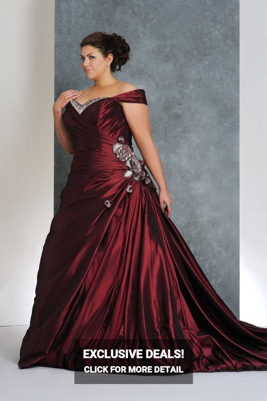 Plus size wedding gowns with color - plussize-outfits.com | Red ...