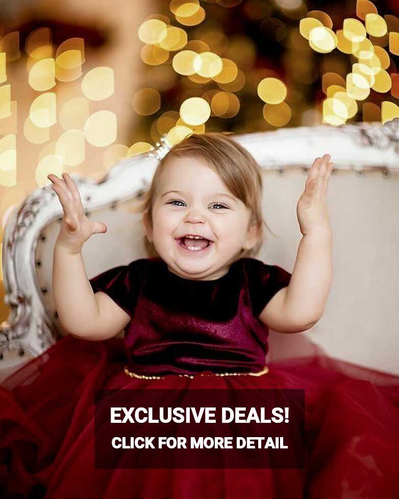 Poppy Christmas Baby Girl Dress Princess Birthday Party Velvet ...