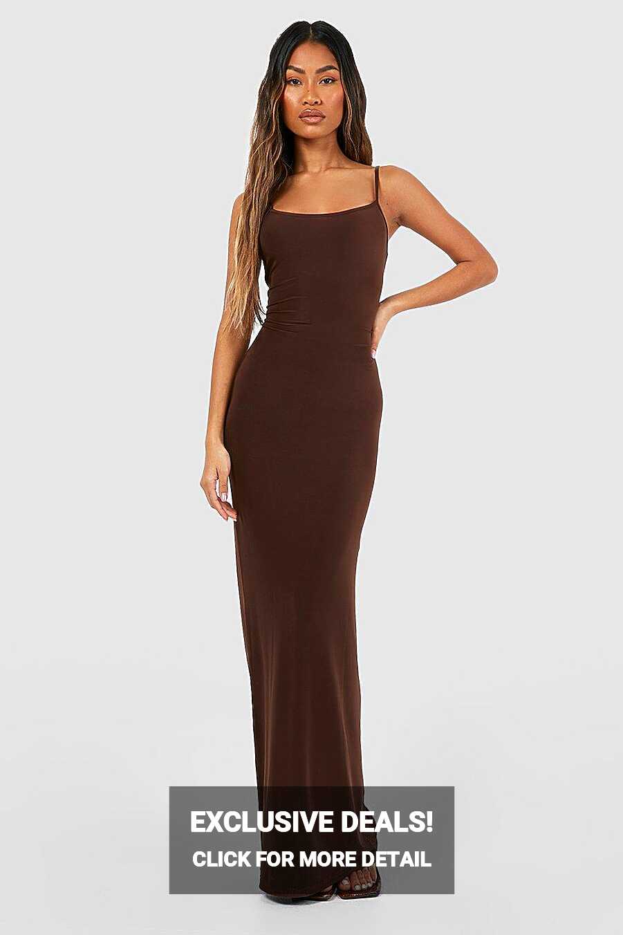 Premium Heavy Weight Slinky Maxi Dress | boohoo DK