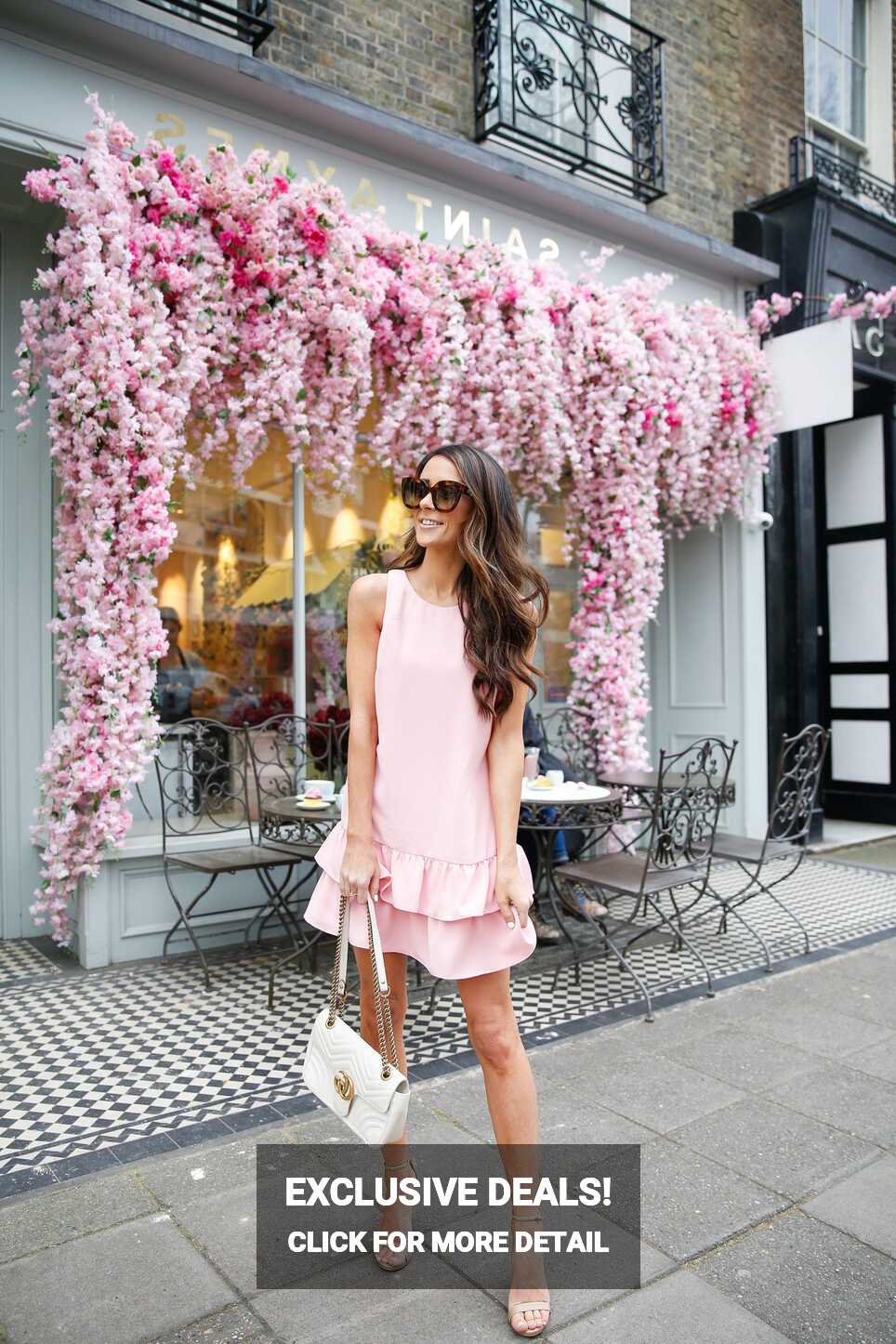 Pretty Pink Dress Under $100 in London | Alyson Haley