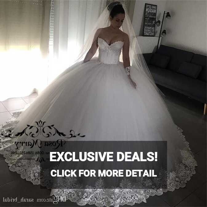 Princess Ball Gown Lace Wedding Dresses 2020 Corset Sweetheart ...