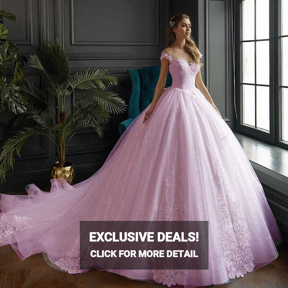 Princess Ball Gown Wedding Dress Shiny Bridal Gown - Elsi John