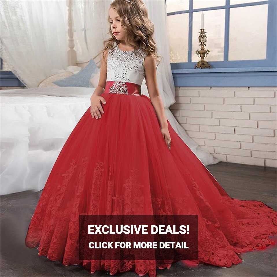 Princess Dress Girl Children Party Pageant Long Gown Kids Dresses ...